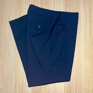 Navy pinstripe pants in J Crew Super-120s wool